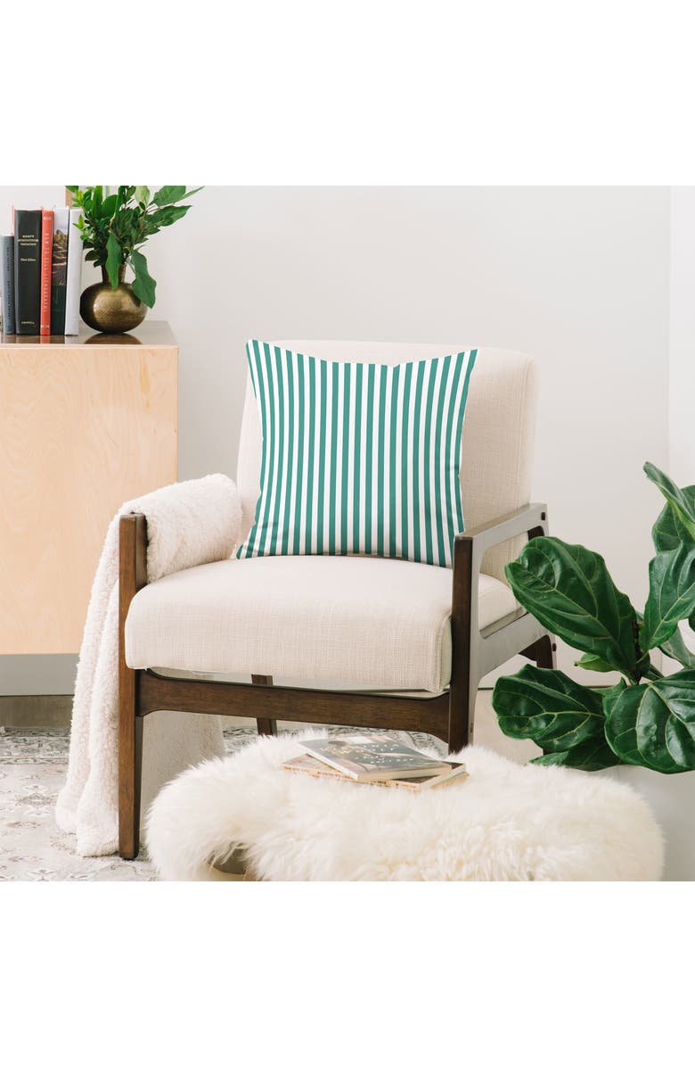Deny Designs Bouquet Stripe Throw Pillow, Alternate, color, Green