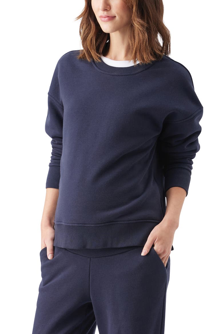 Relax Nursing Sweat Sage, Alternate, color, Navy