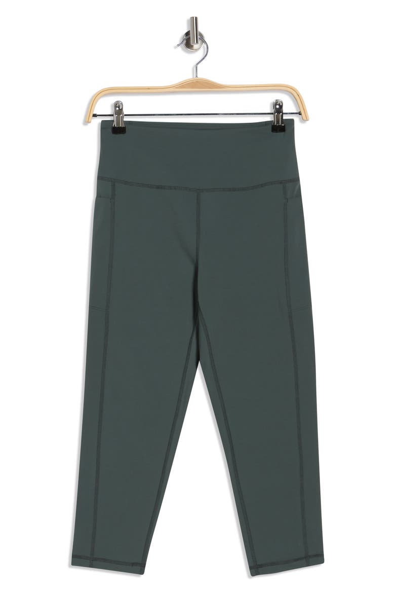 Perform High Waist Pocket 2.0 Crop Leggings, Alternate, color, GREEN URBAN