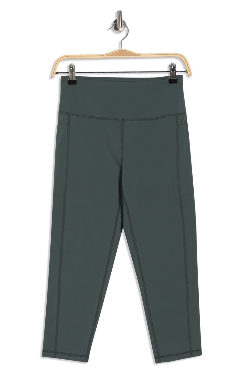 Z by Zella Perform High Waist Pocket 2.0 Crop Leggings, Alternate, color, Green Urban