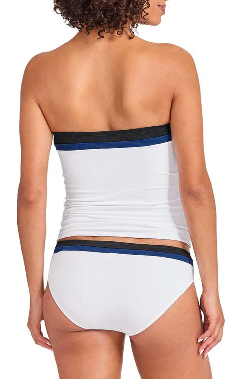 Tommy Bahama Island Cays Colorblock Bandini Swim Top In White