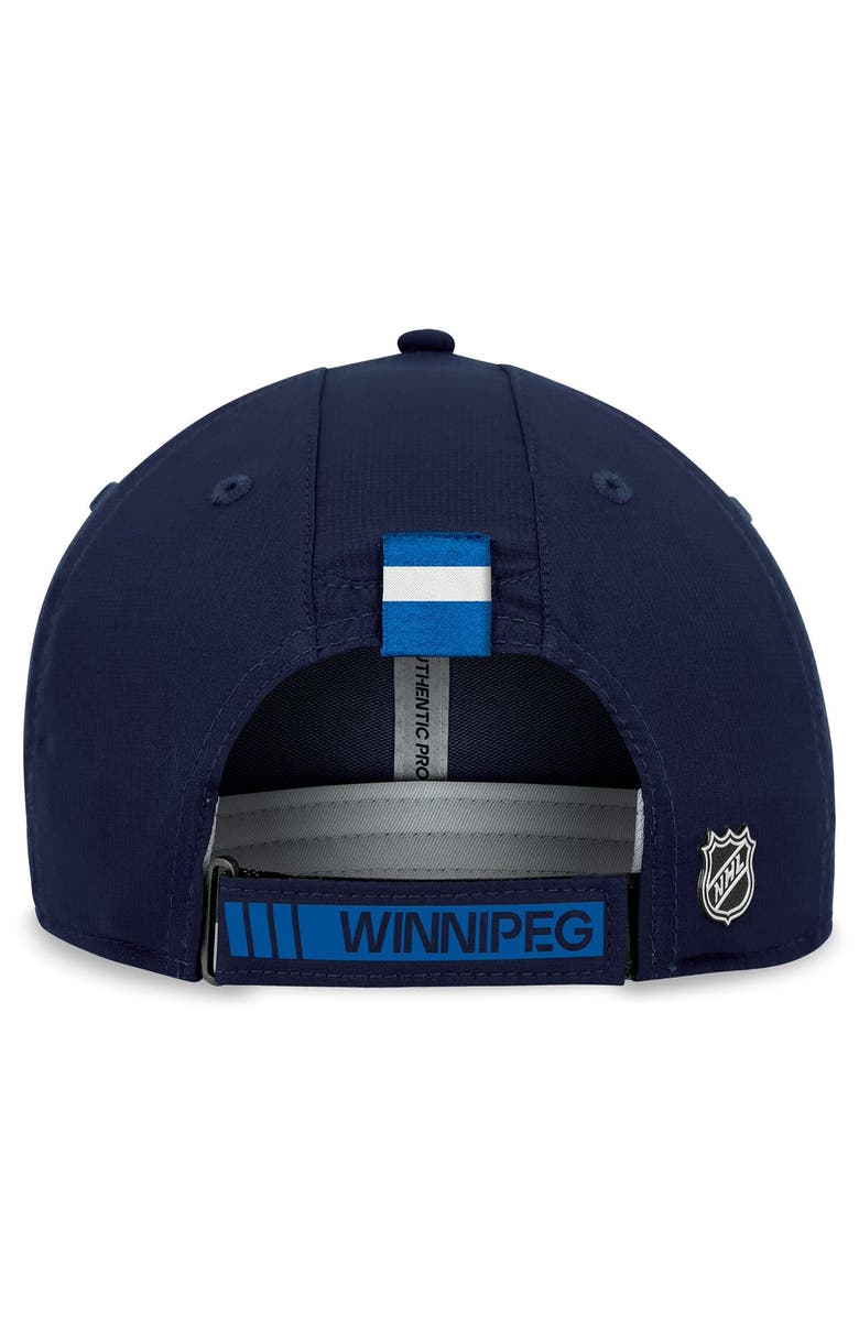 FANATICS Men's Fanatics Branded  Navy Winnipeg Jets Authentic Pro Rink Adjustable Hat, Alternate, color, 