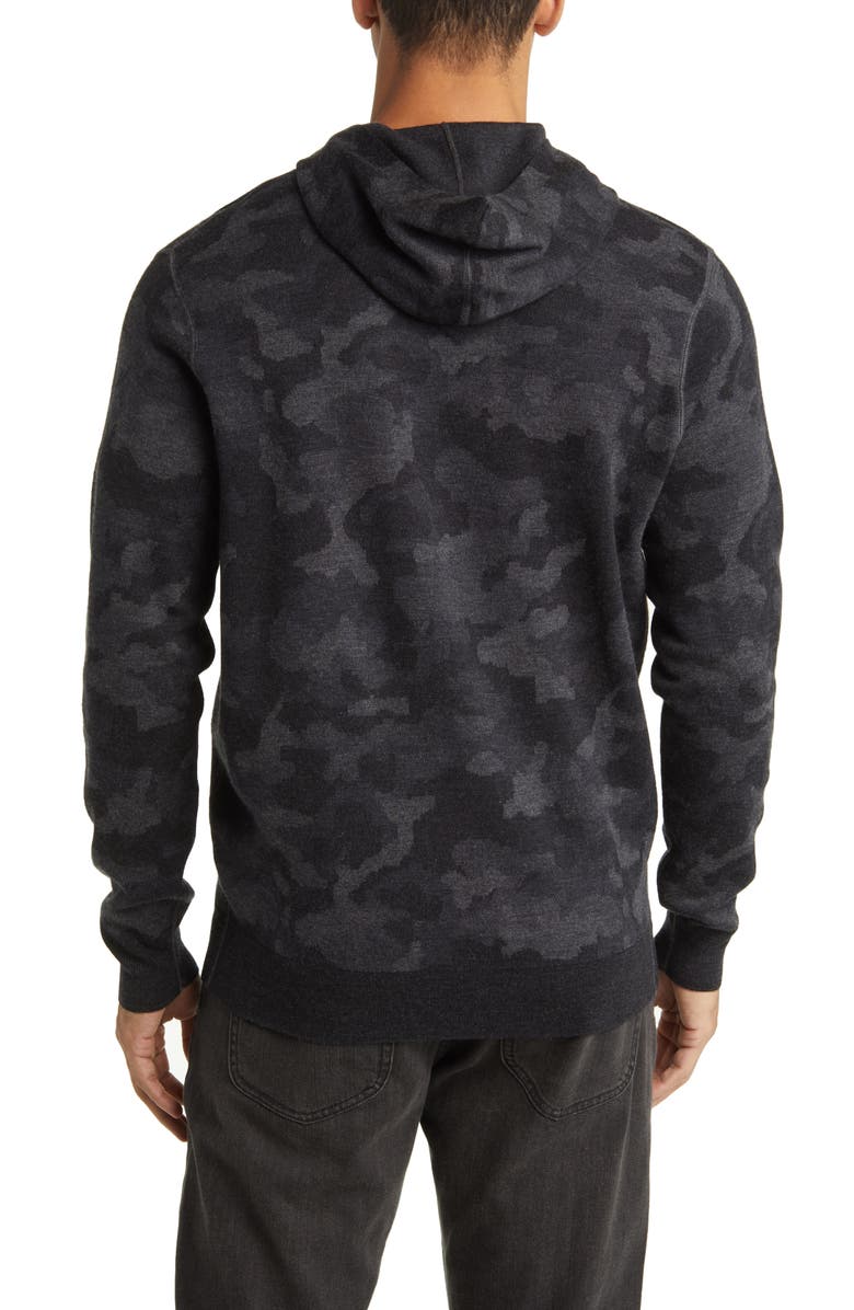 Peter Millar Camouflage Reversible Merino Wool Hoodie Sweatshirt, Alternate, color,