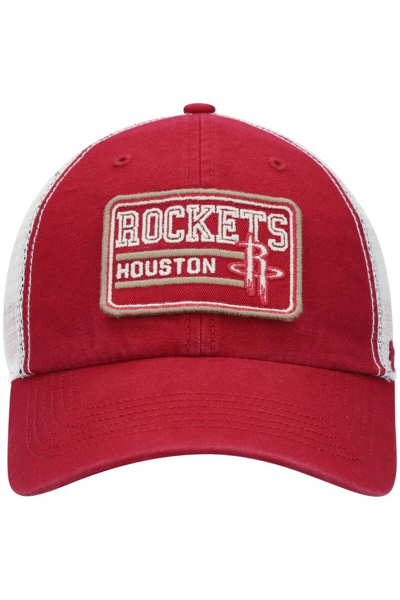 Men's '47 Red Houston Rockets Off Ramp Trucker Snapback Hat, Alternate, color, Red