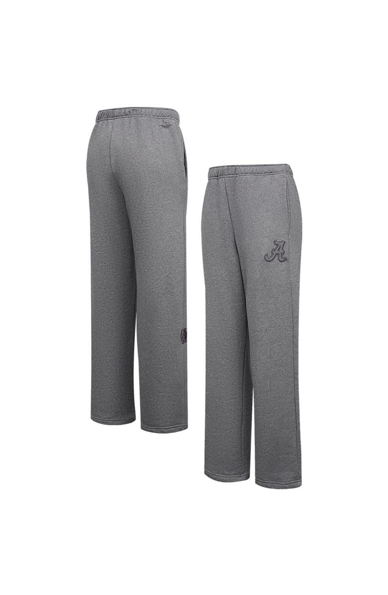PRO STANDARD Women's Pro Standard Heather Charcoal Alabama Crimson Tide Tonal Neutral Relaxed Fit Fleece Sweatpants, Main, color, Heather Charcoal
