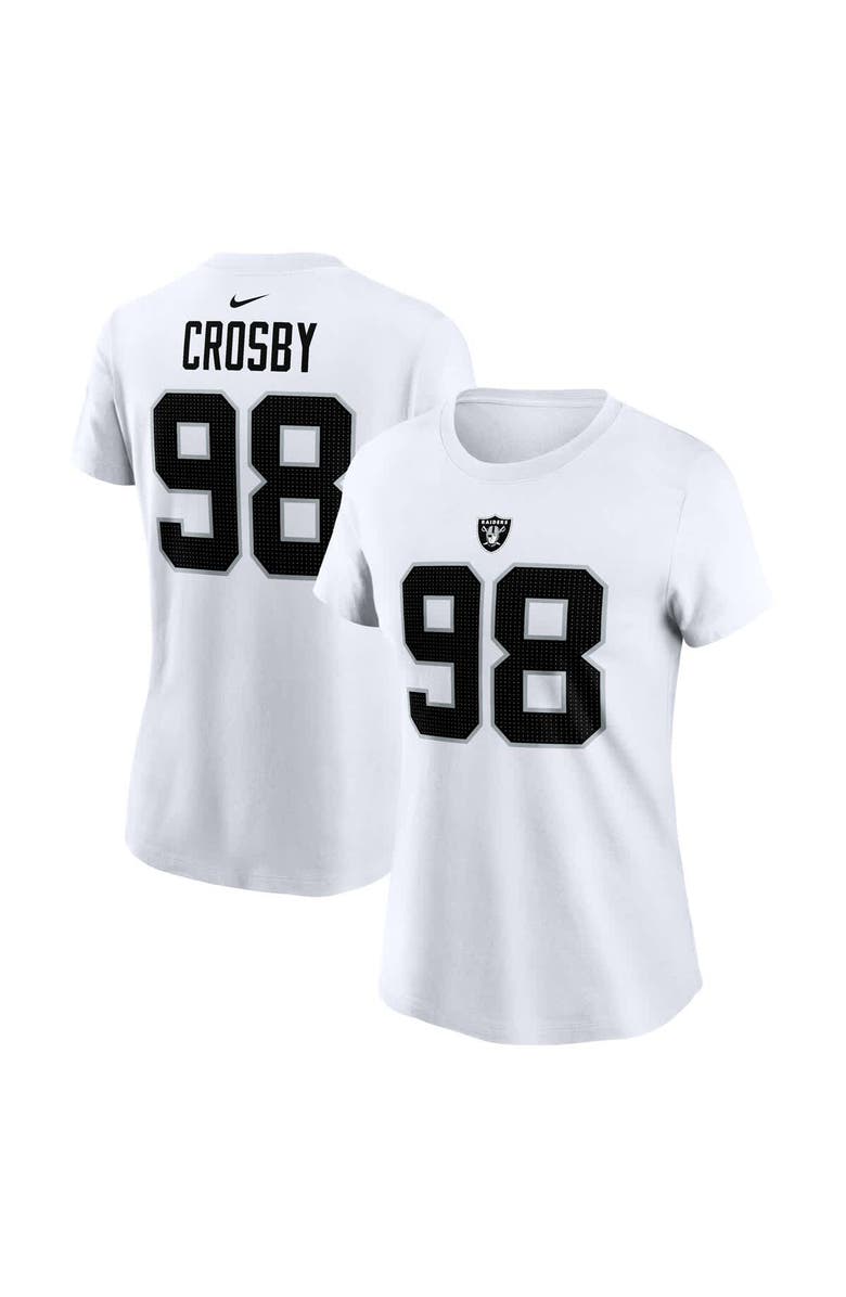 Nike Women's Nike Maxx Crosby White Las Vegas Raiders Player Name & Number T-Shirt, Main, color, White