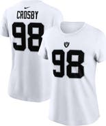 Nike Women's Nike Maxx Crosby White Las Vegas Raiders Player Name & Number T-Shirt
