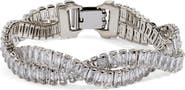 Nordstrom Baguette Cubic Zirconia Twisted Bracelet
