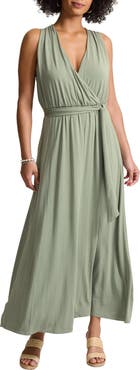 Tommy Bahama Palmabella Sleeveless Tie Waist Faux Wrap Maxi Dress