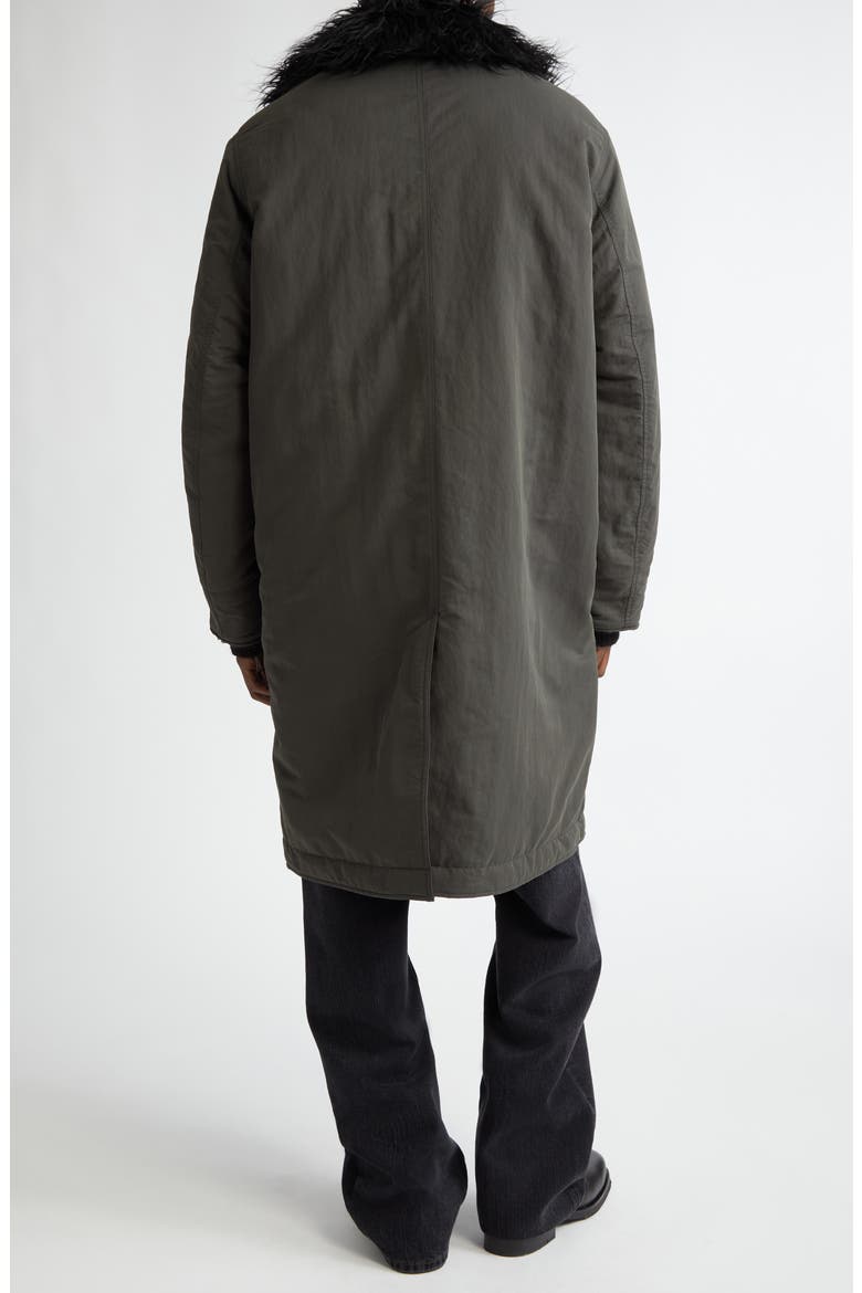 Polar Water Repellent Coat with Faux Fur Collar, Alternate, color, VAPOR CHARCOAL PEACHED NYLON
