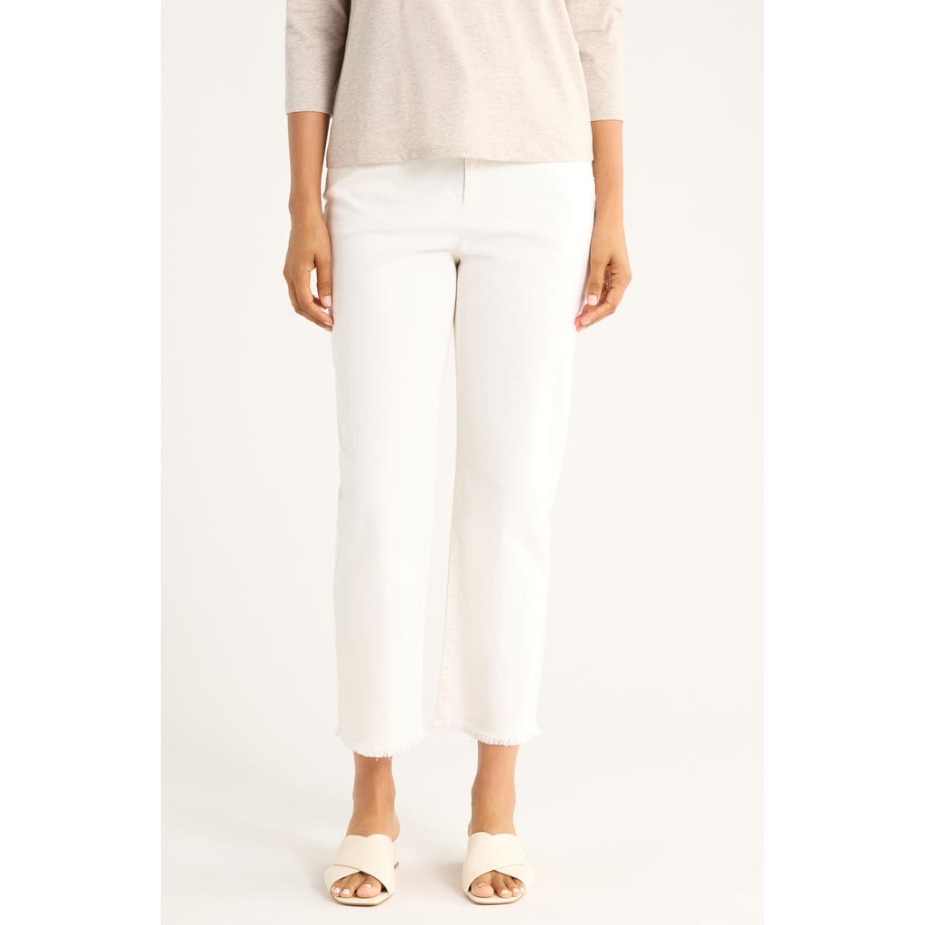 Eileen Fisher Ankle Straight Leg Jeans In White