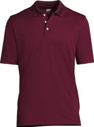 Lands' End Short Sleeve Solid Active Polo Shirt