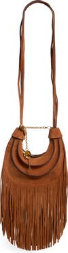 FARM Rio Fringe Leather Hobo Bag