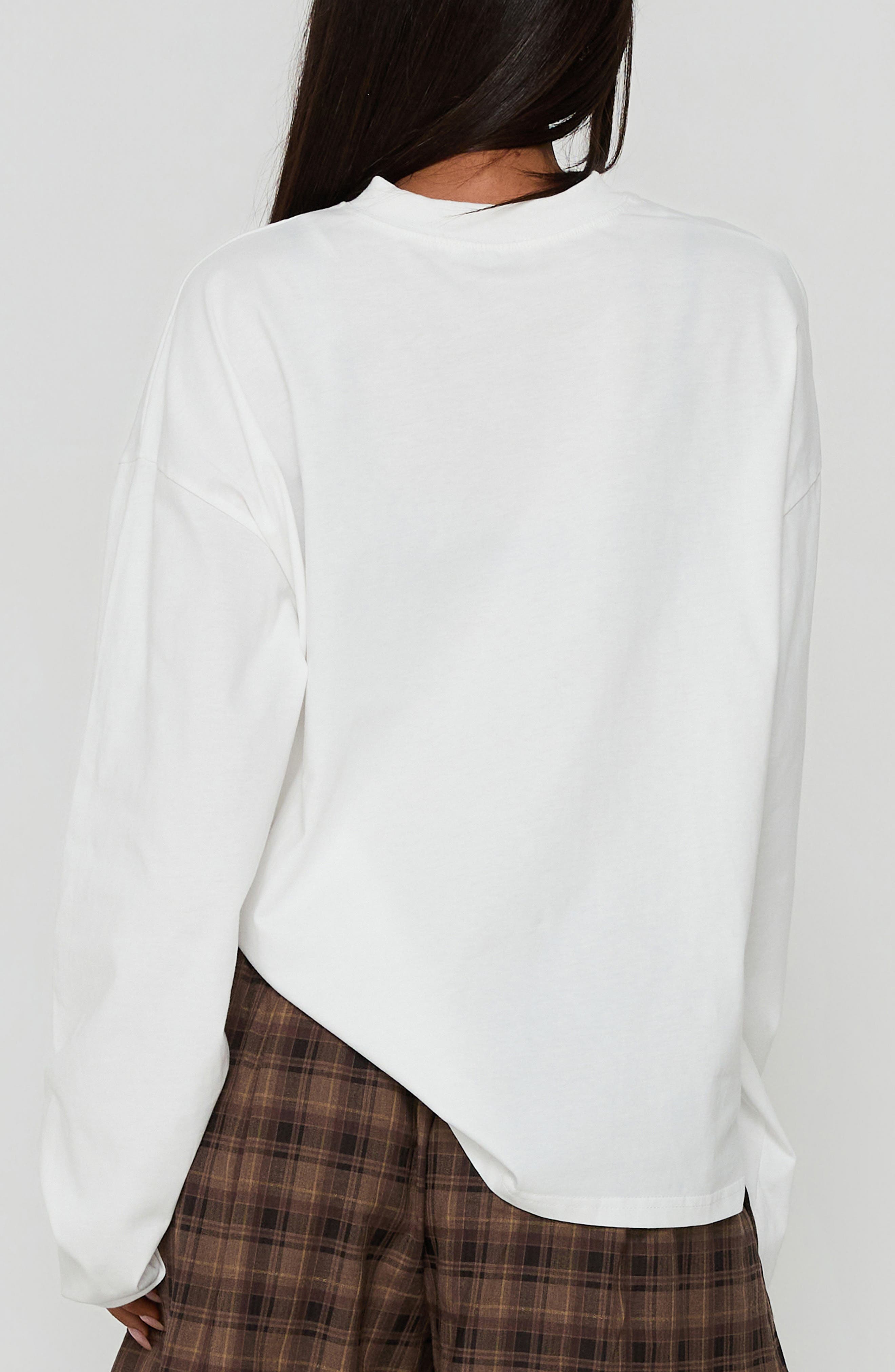 Princess Polly Settle Down Long Sleeve V-Neck T-Shirt (Women) | Nordstrom
