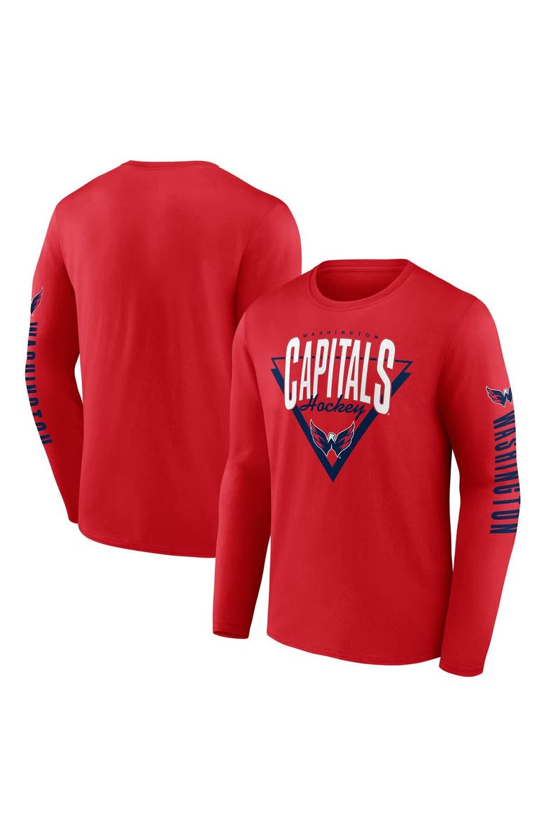 FANATICS Men's Fanatics Red Washington Capitals Headline Long Sleeve T-Shirt, Main, color, Red