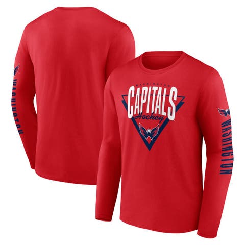 Men's Fanatics Red Washington Capitals Headline Long Sleeve T-Shirt