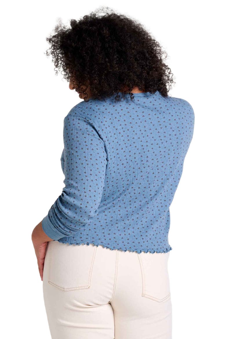 Foothill Pointelle Long Sleeve Crew II, Alternate, color, North Shore Ditsy Print