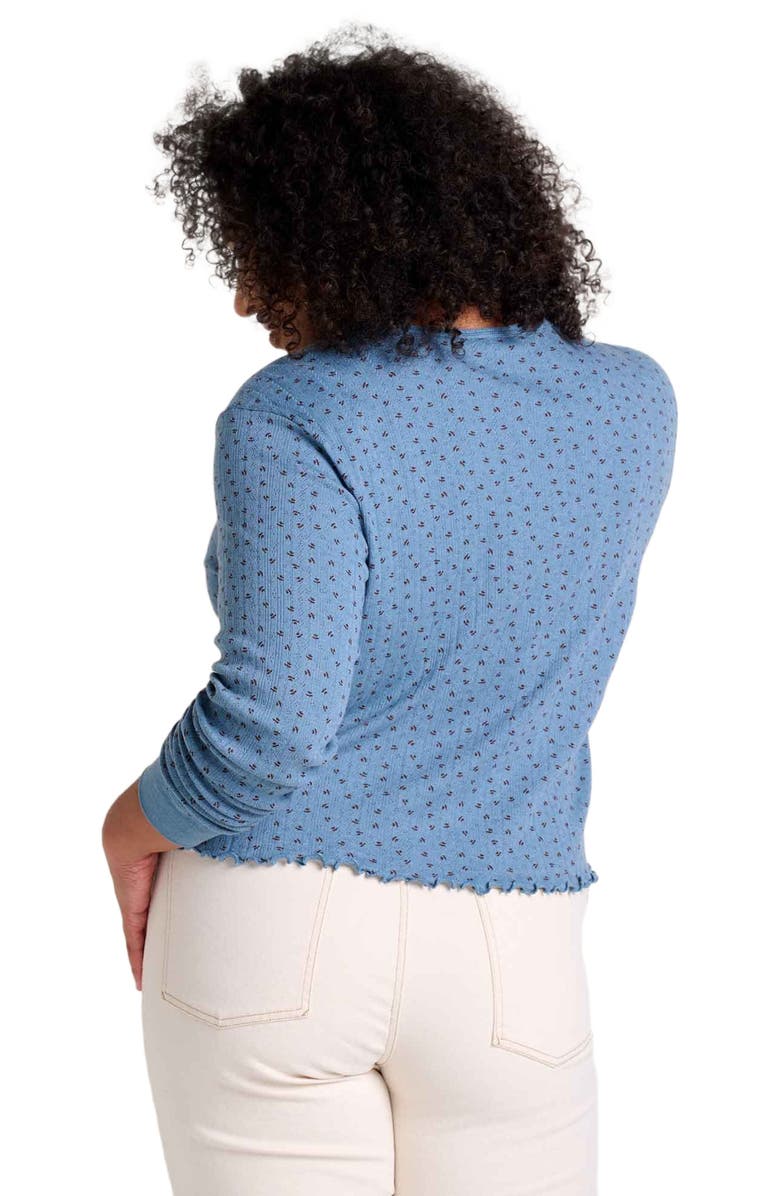 Toad & Co Foothill Pointelle Long Sleeve Crew II, Alternate, color, North Shore Ditsy Print