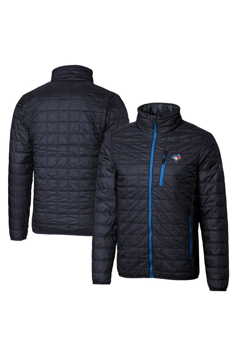 Cutter & Buck Men's Cutter & Buck Navy Toronto Blue Jays Rainier Eco Insulated Full-Zip Puffer Jacket, Main, color, 