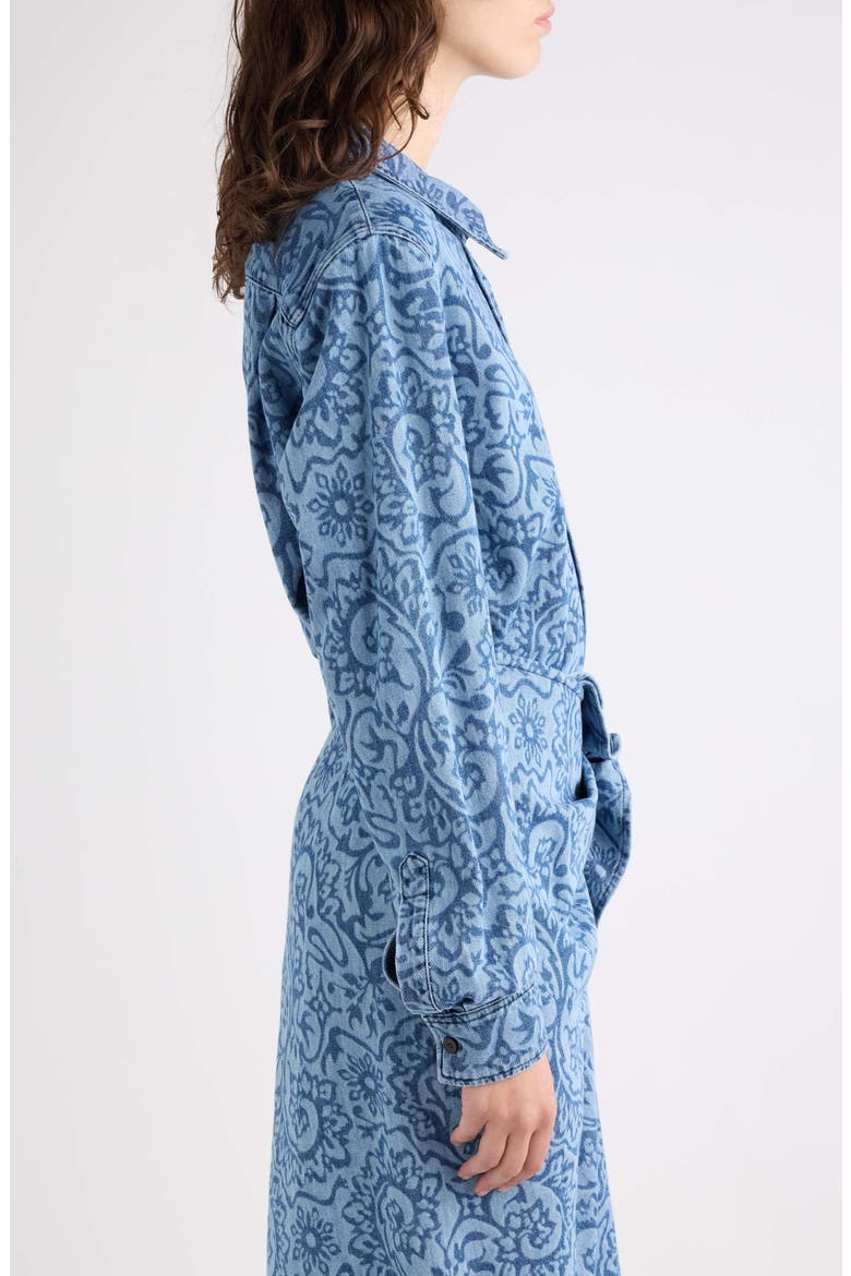 Cheers Lasered Denim Shirt, Alternate, color, BLUE