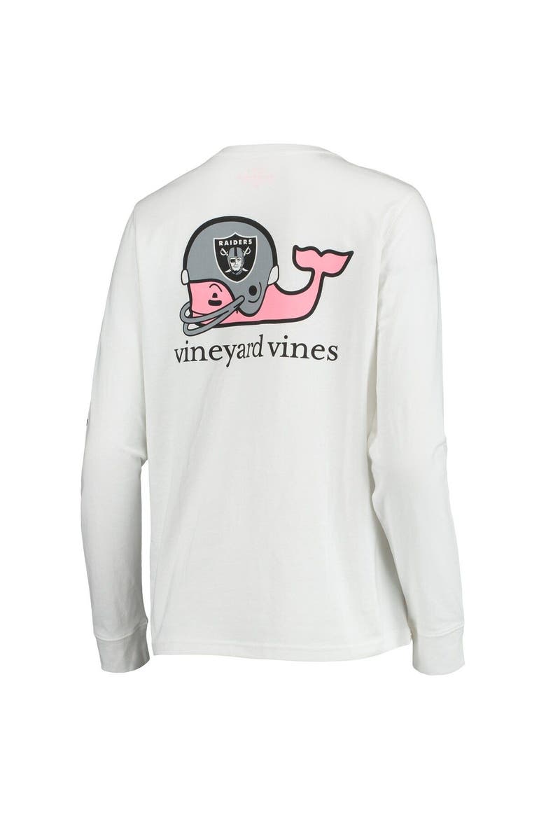 Women's Vineyard Vines White Las Vegas Raiders Helmet Long Sleeve T-Shirt, Alternate, color, White