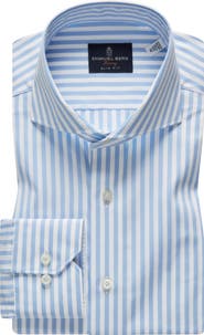 Emanuel Berg Slim Fit Poplin Sport Shirt