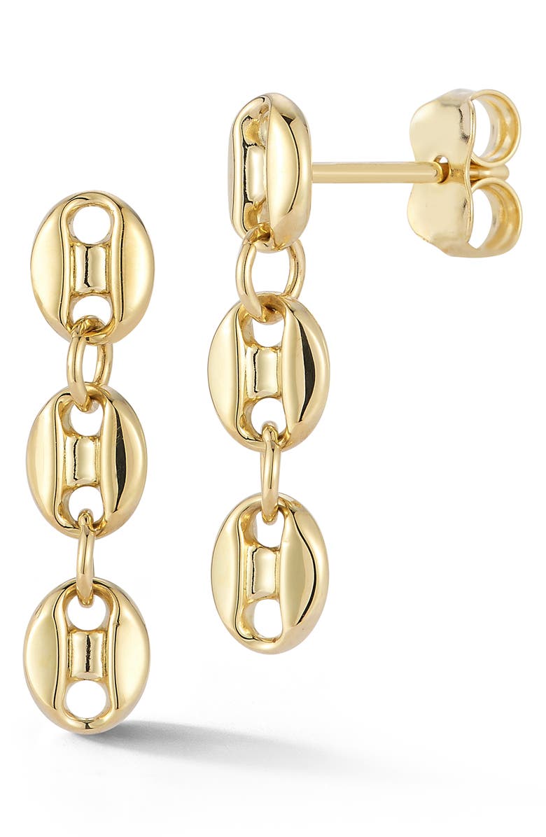Ember Fine Jewelry 14K Gold Mariner Chain Drop Earrings, Main, color, 