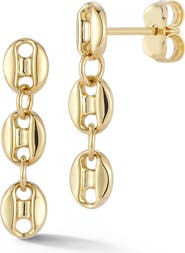 Ember Fine Jewelry 14K Gold Mariner Chain Drop Earrings