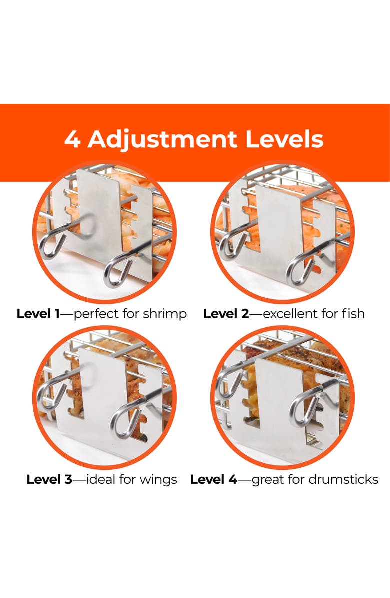 Braize Adjustable Grill Basket, Alternate, color, Grey