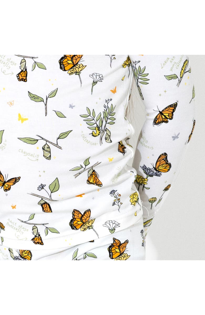 Bellabu Bear Kids' Monarch Butterfly Set of 2 Piece Pajamas, Alternate, color, 