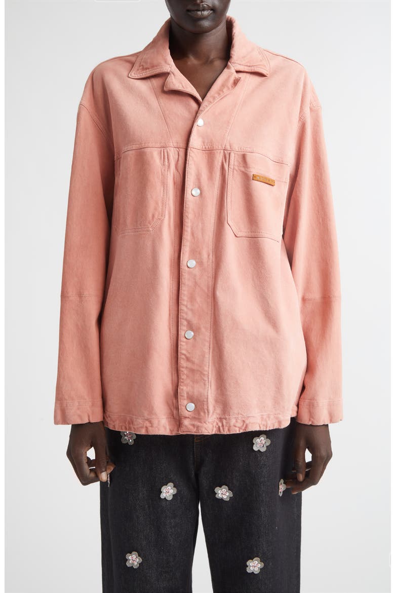 Soft Suede Overshirt, Main, color, CHALK MAUVE