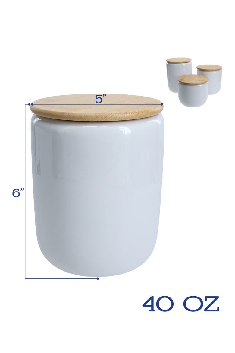 3-Piece Assorted Impulse Canister Set with Lids, Alternate, color, WHITE
