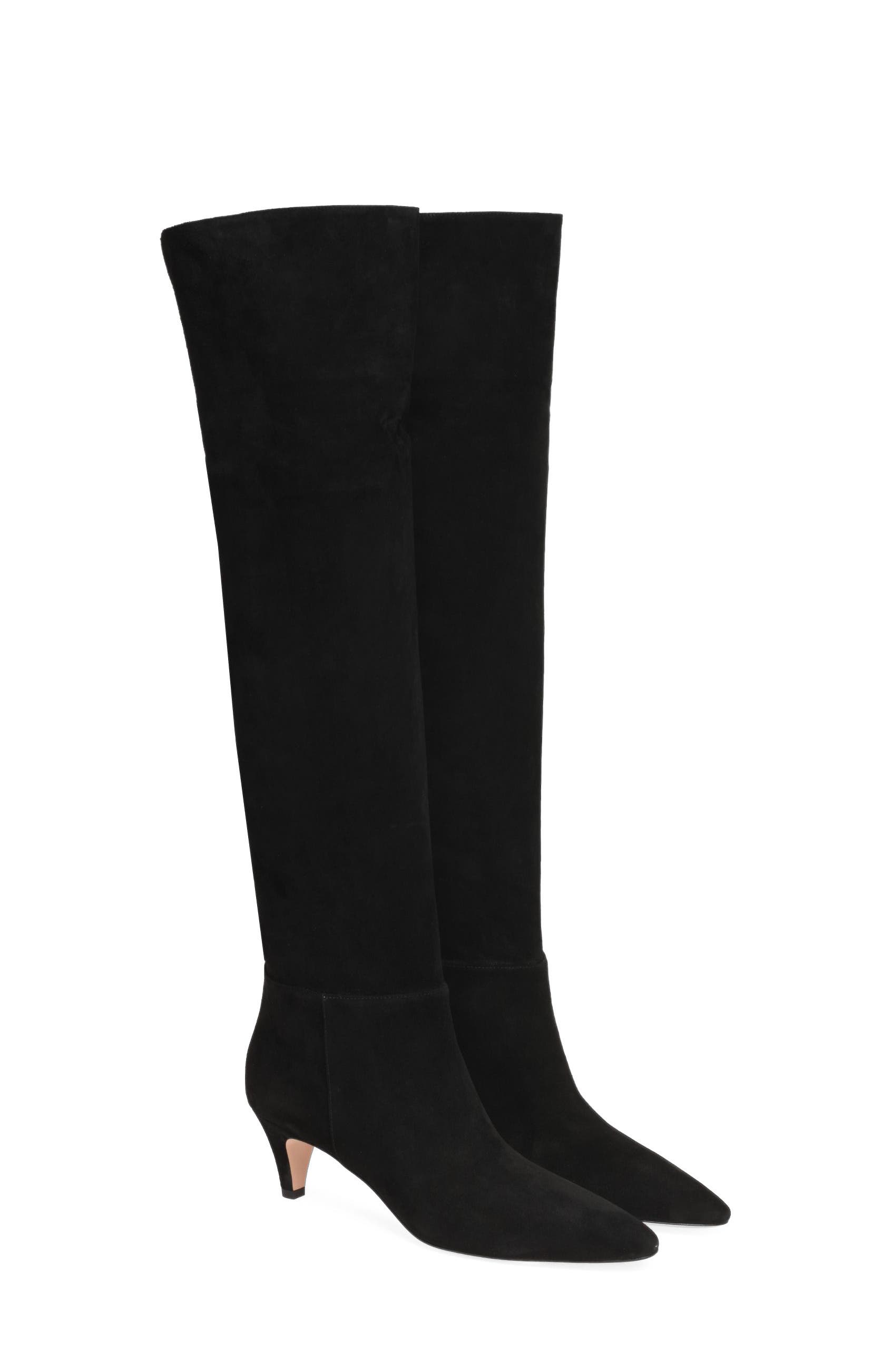 Gianvito Rossi Elise Boot 55, Alternate, color, Black Suede