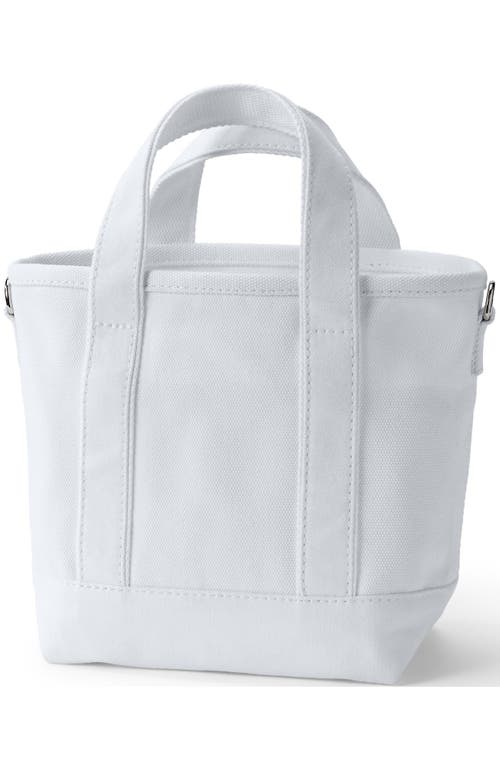 Lands' End Open Top Canvas Tote Bag In White