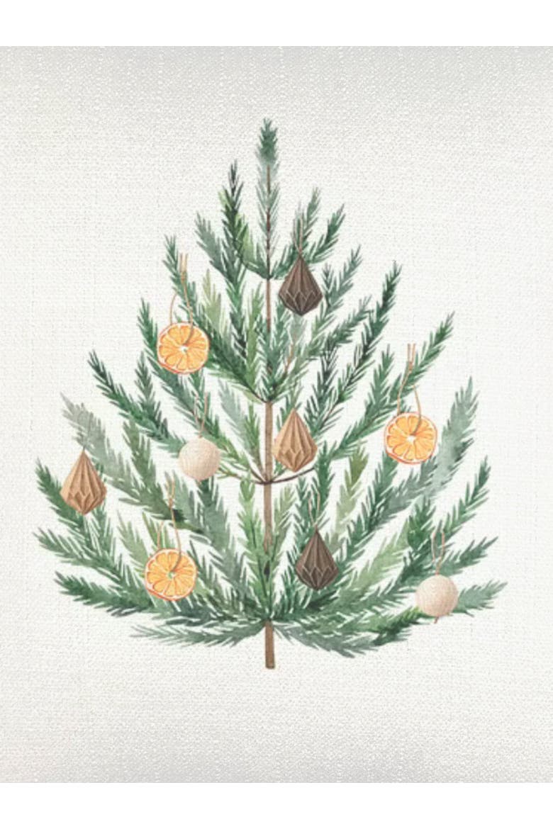 Christmas Tree Velvet Pillow Cover Only, Alternate, color, Orange