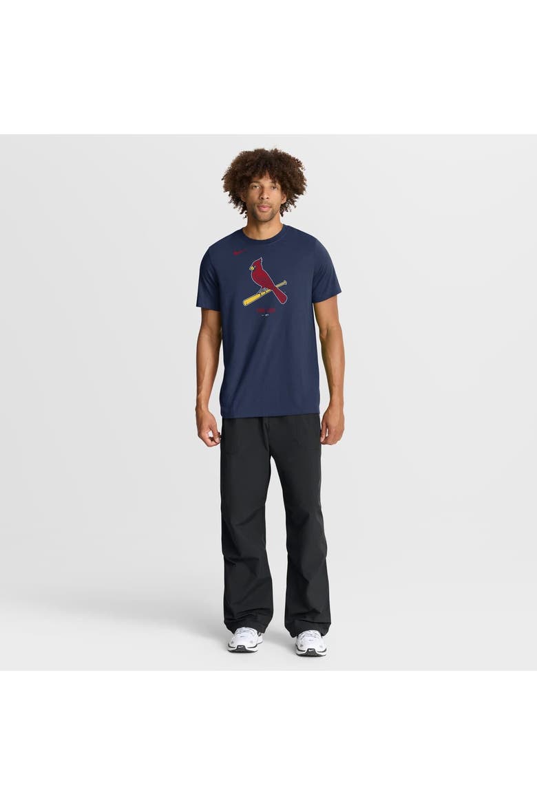 Men's Nike  Navy St. Louis Cardinals Tri-Blend Logo T-Shirt, Alternate, color, Navy