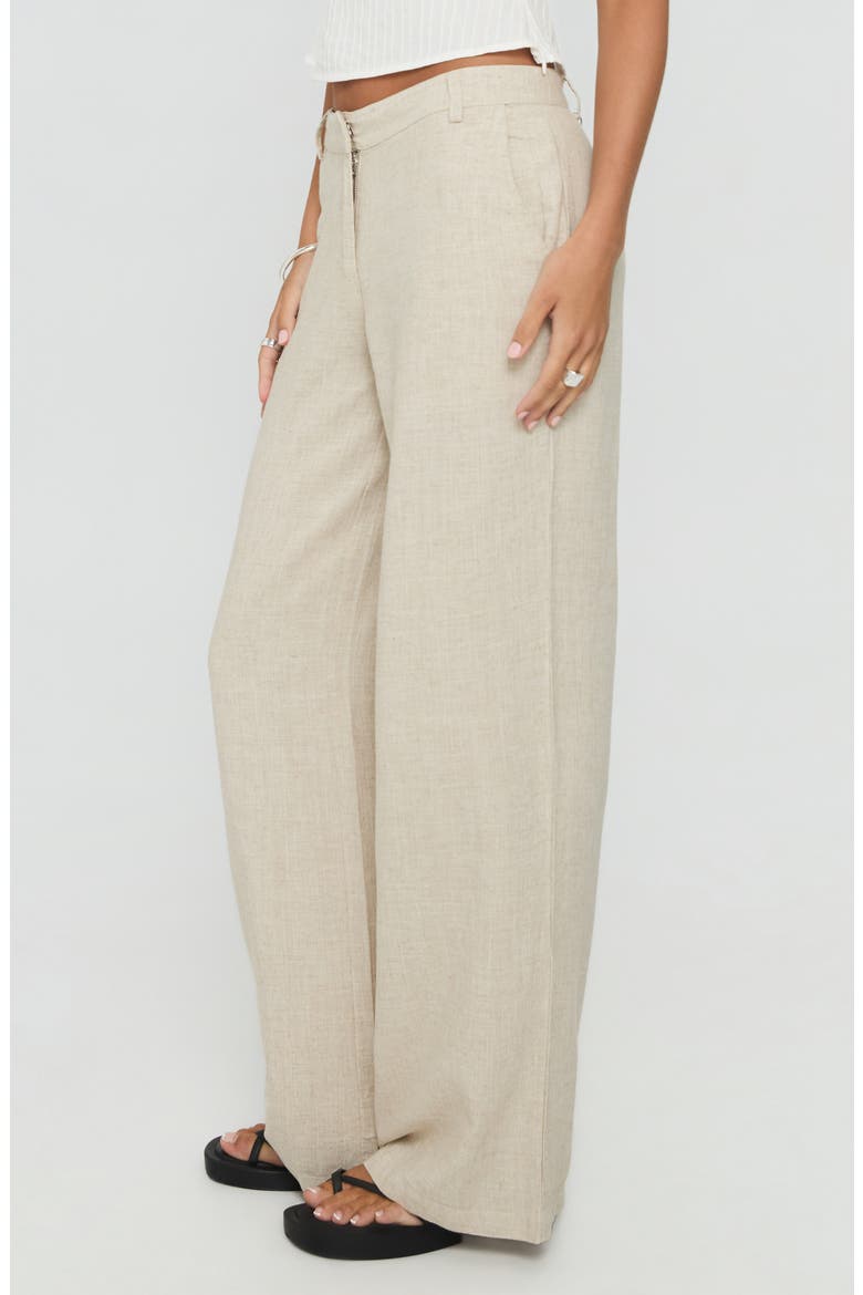 Syrena Low Rise Wide Leg Pants, Alternate, color, NATURAL