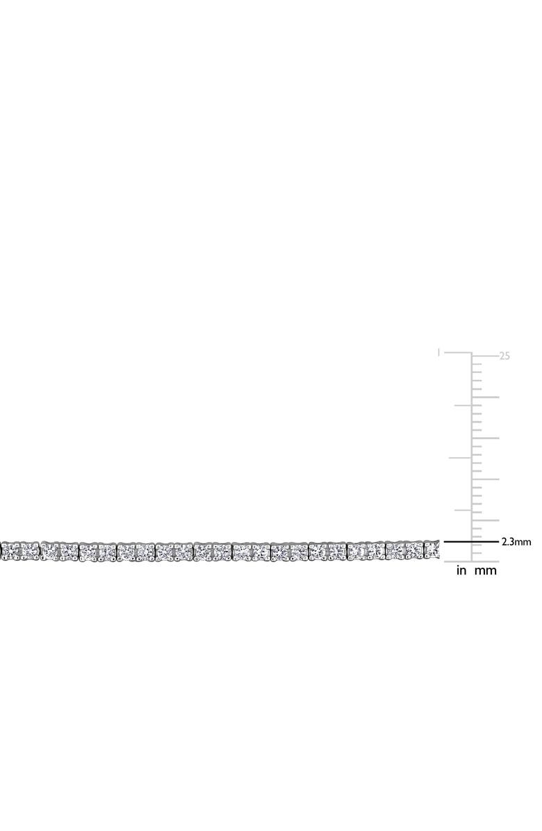 DELMAR Lab Grown White Sapphire Tennis Bracelet, Alternate, color, Metallic Silver