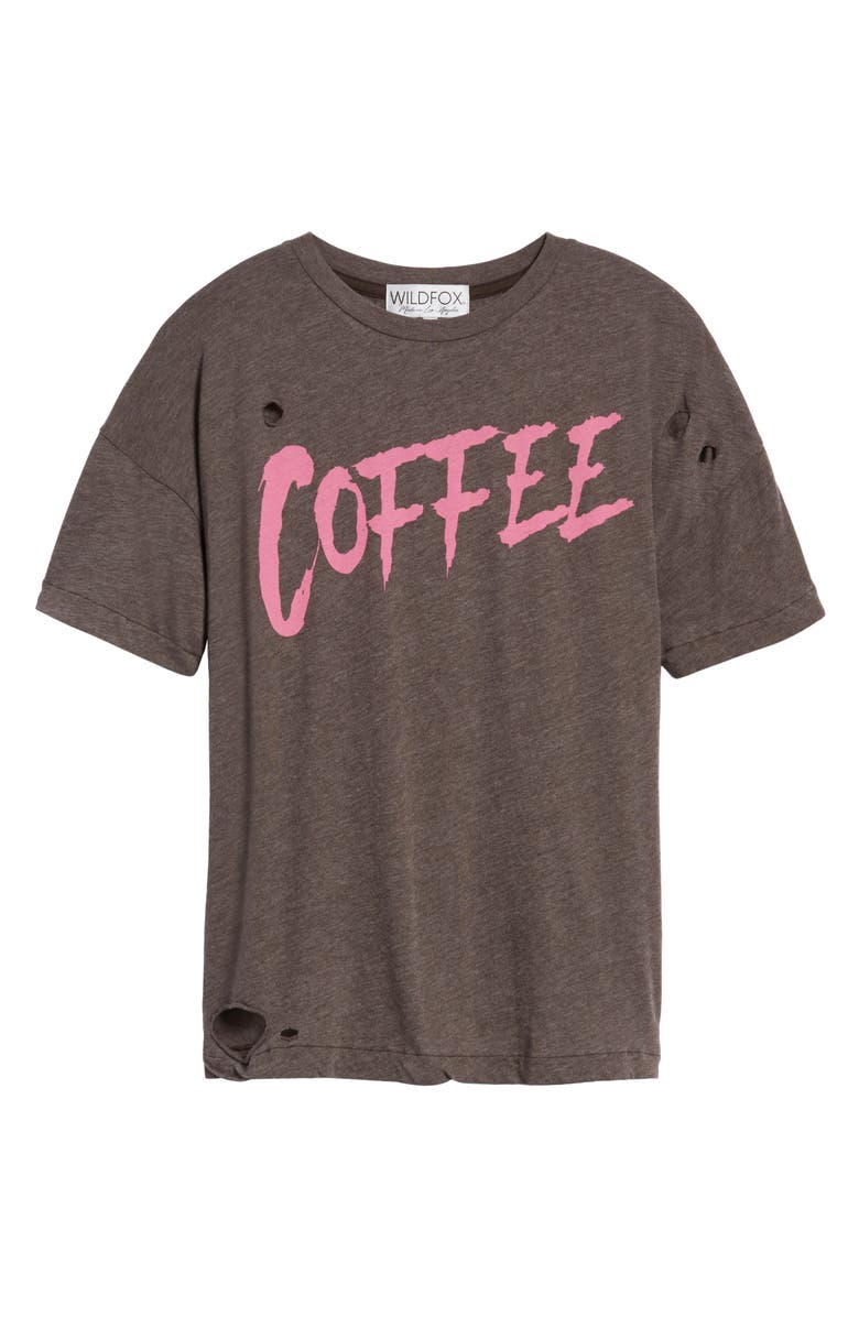 Wildfox Coffee Destroyed Tee, Alternate, color,
