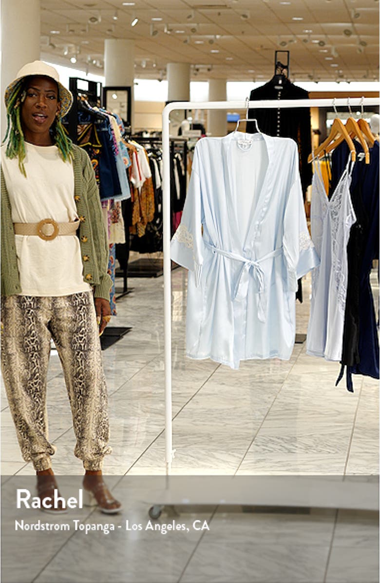 Ophelia Lace Trim Satin Wrap, sales video thumbnail