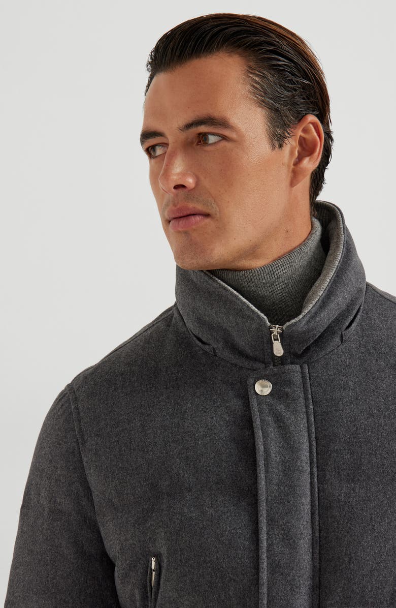 Brunello Cucinelli Wool down jacket, Alternate, color, Grey