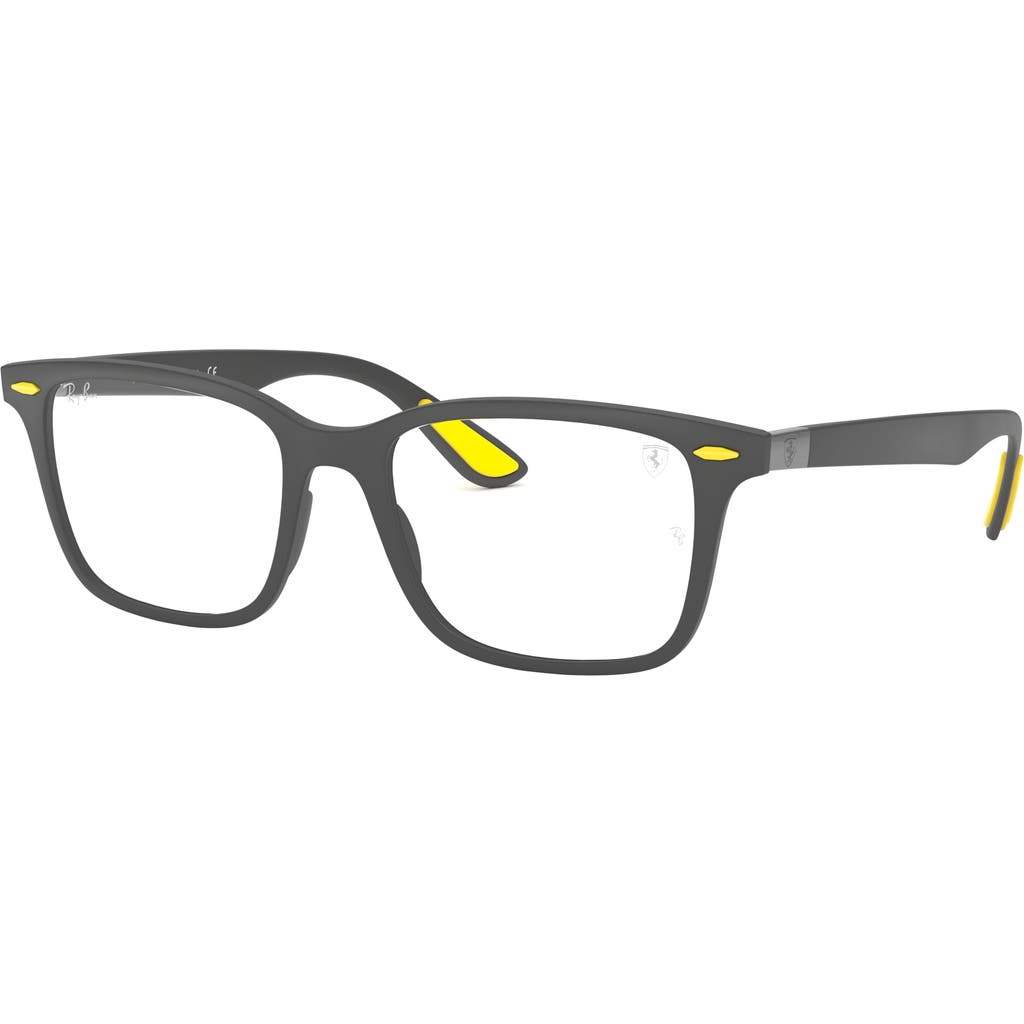 Ray Ban Ray-ban 53mm Square Optical Glasses In Gray