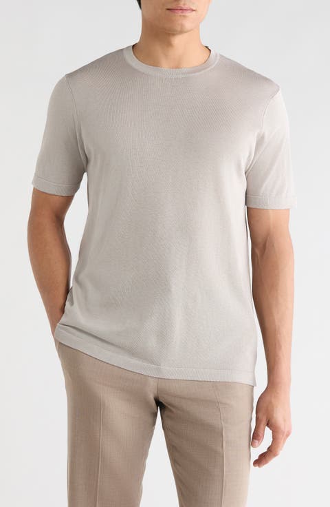 Wellington Cotton & Silk Crewneck T-Shirt