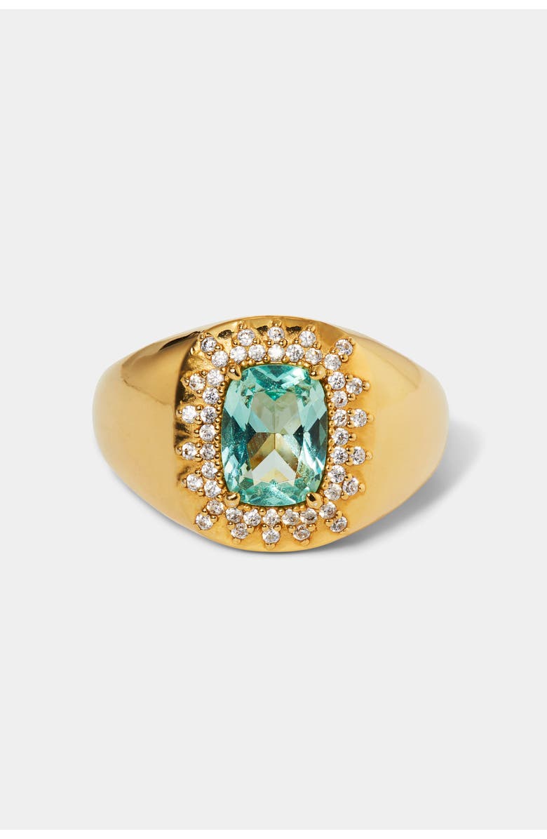 Nadri Cabarete Mint Signet Ring, Main, color, Gold