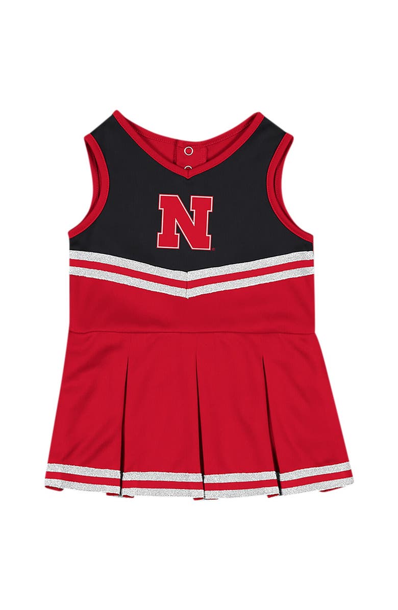 COLOSSEUM Girls Infant Colosseum Scarlet Nebraska Huskers Time For Recess Cheer Dress, Alternate, color, 
