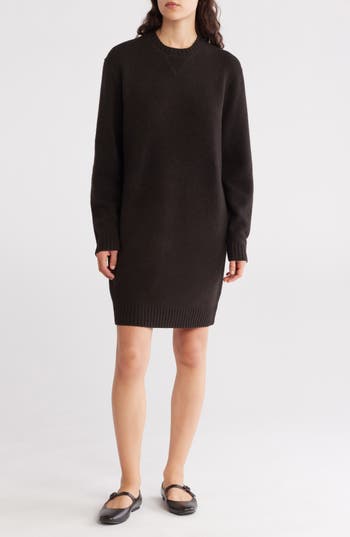THEORY THEORY LONG SLEEVE WOOL & CASHMERE SWEATER DRESS 