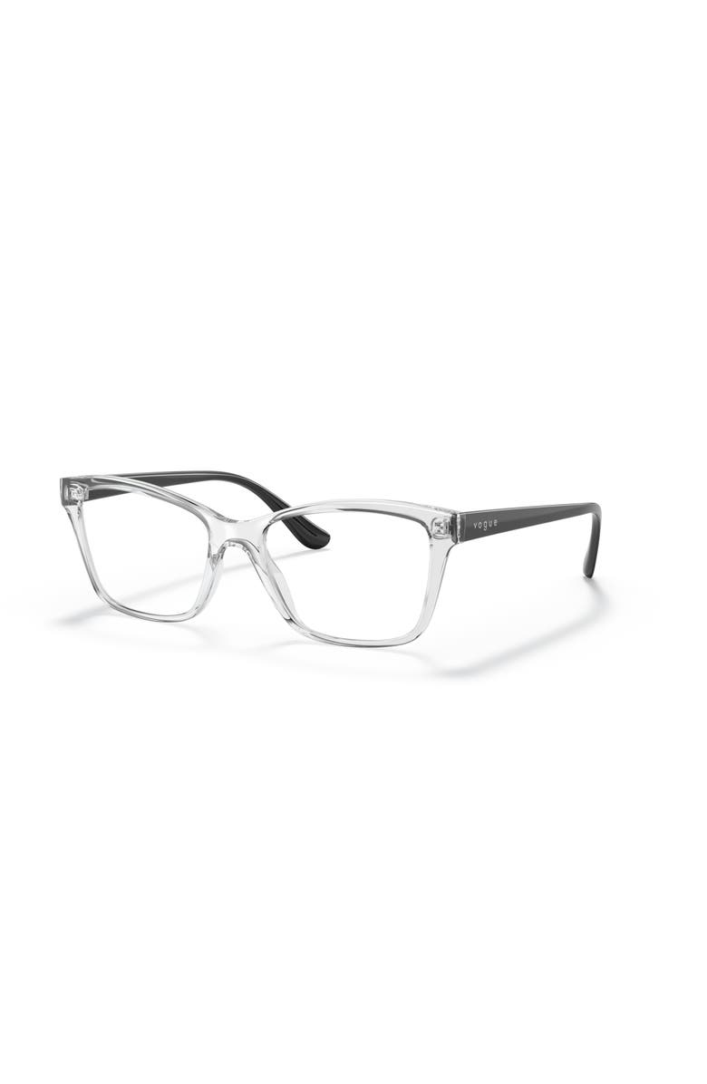 Vogue Eyewear 51mm Rectangle optical glasses, Main, color, Transparent