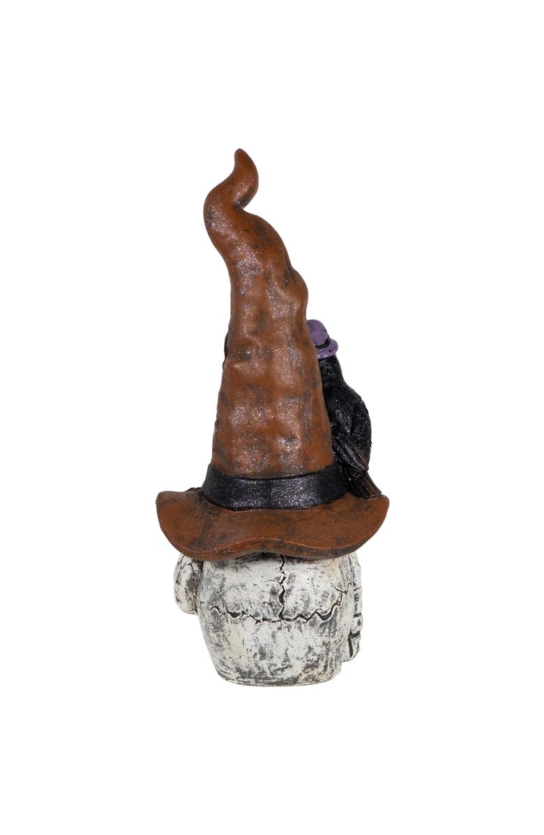 Northlight Skull in Witches Hat with Crow Halloween Decoration - 22.75", Alternate, color, 