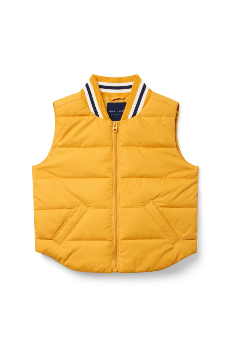 The Varsity Puffer Vest, Main, color, Yellow