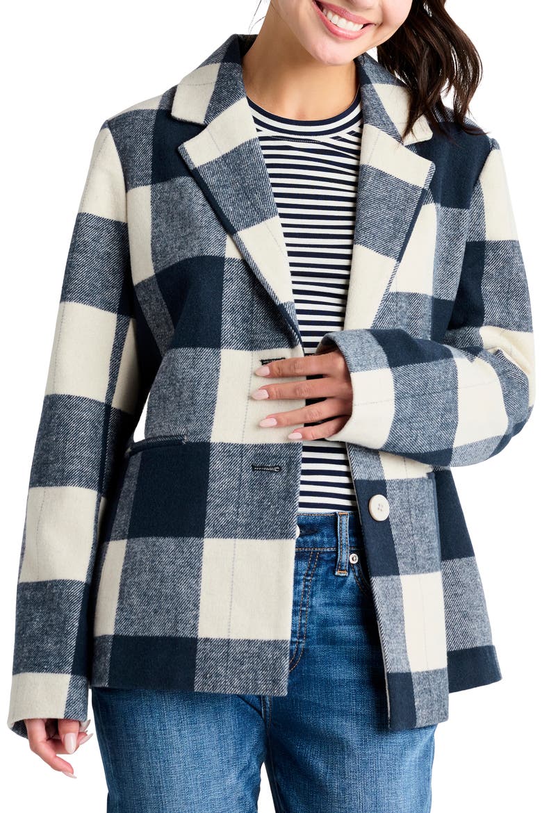 Ricki Plaid Blazer, Alternate, color, NAVY PLAID
